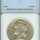1915 Portugal Large Silver 1 Escudo-Liberty- UNC, slabbed