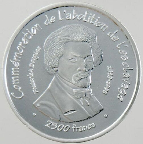 2007 Mali Silver 2500 fr essai pattern Abolition of Slavery,Frederic Douglas,BU