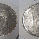 1887 (1885(87)) MS-M Spain Large silver 5 pesetas-King Alfonso