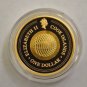 2003 Cook Is. Gold plated Silver w/Gemstones $1 Zodiac- Taurus/Sapphires