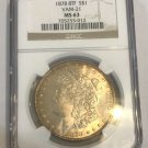 1878 8TF USA Morgan $ NGC MS 63