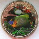 2001 Palau Large Color $1 Greenish fish/Bare-breasted Mermaid