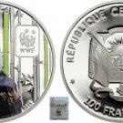2015 Central Africa Large Color Proof 100 Francs WWF Panda