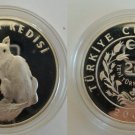 2005 Turkey Large Silver Proof 20 y.lira Cat-colored eyes