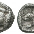 Ancient Greece 480-400 BC Mysia Cyzicus Silver Obol Lion Boar Tunny
