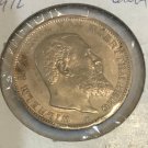 1912 Wurttemberg Germany Large Silver  3 Mark-nice