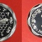 1979 Malta Proof Scalloped 3 Mils, Bee and honeycomb