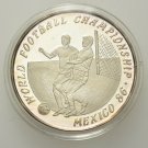 1986 Laos Large Proof Silver 50 Kip World Cup Soccer(Football) Mexico