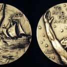 1970's To And From America Travel Aviation Space Large Medal,Affer,Italy,scarce