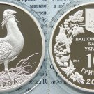 RARE 2013 Ukraine 10 UAH PROOF 1 OZ Silver Great Bustard-box-mintage 5000