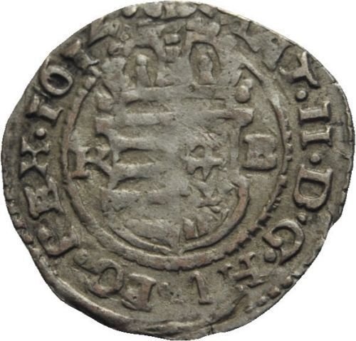 1614 Hungary Silver Denar-King Mathias-Habsburg Dynasty;Virgin Mary,#1-rev.date