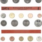 1974 Germany J 9 coin Nice Mint Set- silver 5 mark