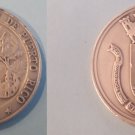 Rare 1971 Large Antiqued Silver Medal 450th Anniversary San Juan de Puerto Rico