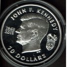 British Virgin Is 2013 Large Silver Proof $10 JF Kennedy- 50 years Assassination