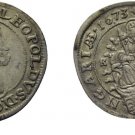 1673 Hungary Silver 6 Krajczar Leopold/Madonna