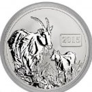2015 Tokelau Large 1 OZ.999 Silver Reverse Proof $1 Year of the Goat