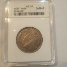 1935 Ireland Silver Florin Salmon/Harp- ANACS AU 50