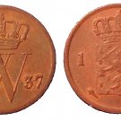 1837 Netherlands 1 Cent-nice high grade
