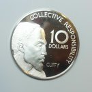 1978 Guyana Huge 45mm 1.3 OZ Sterling Silver Proof $10-Cuffy