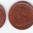 1922 Ceylon 1 Cent Palm Tree/George V toned UNC