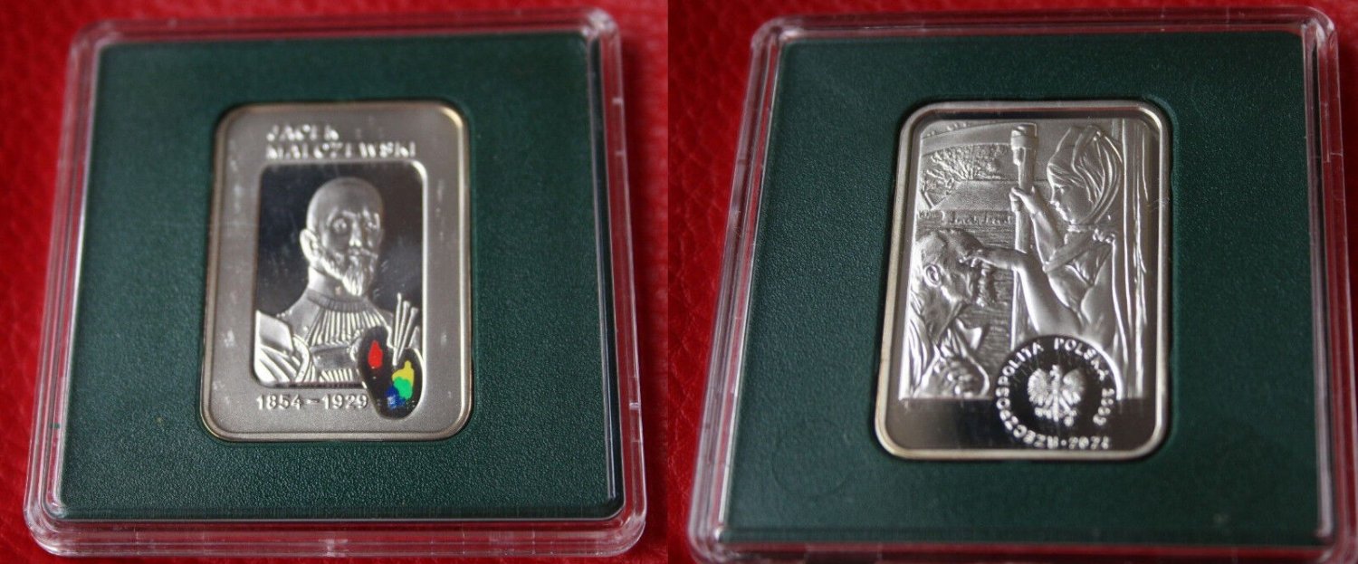 2003 Poland Large Silver Color Proof 20 ZL Artists:MALCZEWSKI