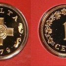 1979 Malta Proof 1 C, St.George Cross