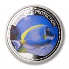 2007 Palau Large Color  $1 Blue Fish/Bare-breasted Mermaid/Neptune
