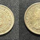 1926 Straits Settlements Silver 5 Cent-nice
