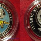 1996 Afghanistan Proof Silver Color 500 A-Lindbergh/Airplane/St.Liberty