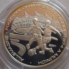 2001 Benin Large Silver Proof 1000 fr World Cup Soccer Germany 1974 Champion