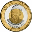 Rare 2000 Somalia tri-metal 250 shillings Nelson Mandela