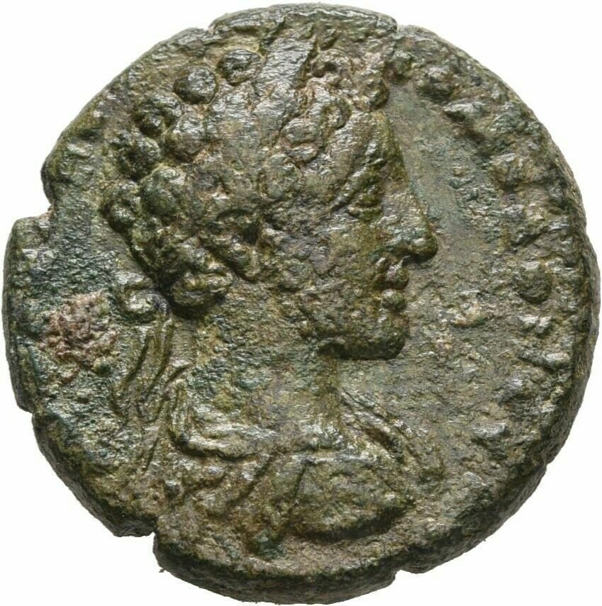 Ancient Rome 180 AD COMMODUS CILICIA ANAZARBUS WREATH DATE
