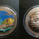 2003 Palau Large Color $1 Glittering Fish/Bare-breasted Mermaid/Turtle