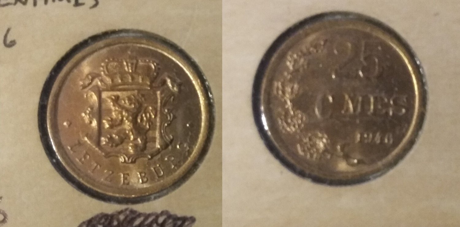 1946 Luxembourg 25 Cent-Nice