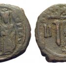 Ancient Byzantine Phocas-Leontia, 602-610 Constantinople Æ Bronze Follis