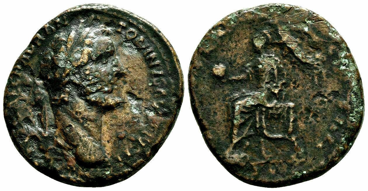 Ancient Rome 152 AD ANTONINUS PIUS Large SESTERTIUS Victory