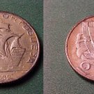 Scarce Portugal 1932 Silver 2.5 escudos-Sailing Ship Caravella