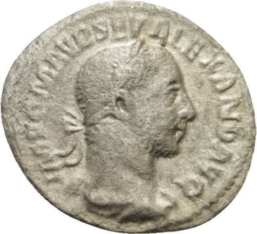 Ancient Rome Severus Alexander AD 226 SILVER Denarius PAX SCEPTER