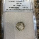 1546 Hungary Silver Denar- King Ferdinand -Habsburg Dynasty-slabbed