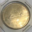Canada 1965 Large Silver $1-Voyager-Indian/Canoe