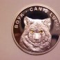 2007 Belarus Large silver Proof w/cubic Zirconia 20 r Wolf