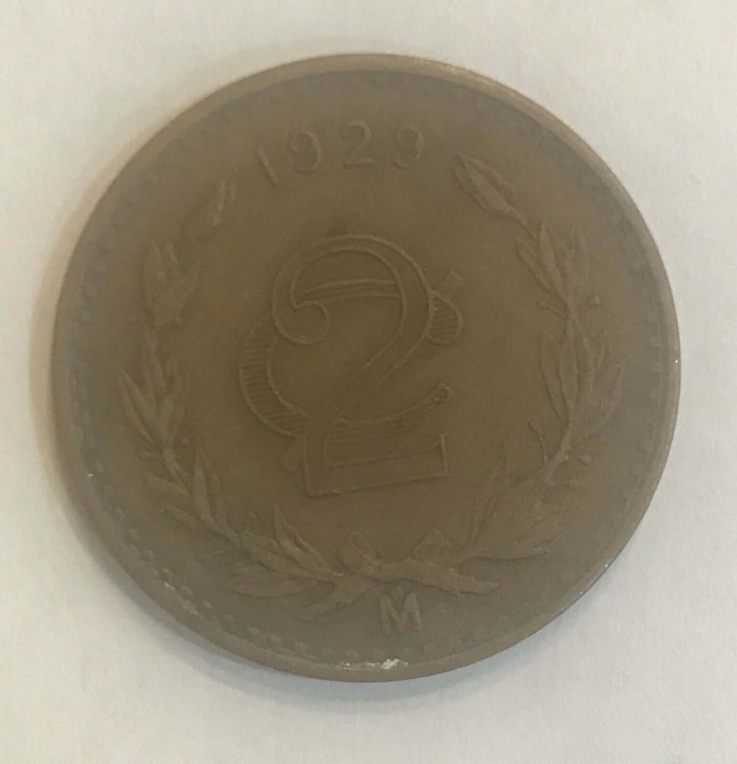 Rare 1929 Mexico 2 Centavos- Nice
