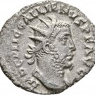 RARE Ancient Rome AD 253-268 GALLIENUS SILVER ANTONINIANUS VIRTUS SHIELD SPEAR