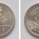 1896 Guatemala silver 1/4 real-Volcano/Mountains/Sun nice UNC