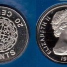 1978 Solomon Is Proof 20 C- Native pendant