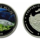 2008 Palau Large Proof color $1 Sturgeon fish/Neptune