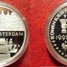 1995 Netherlands  Proof Silver 2 Ecu Sailing ships/Amsterdam