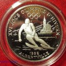1989 Andorra Proof Silver 10 Diners Olympic Slalom