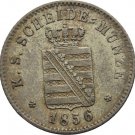 1856 Saxony(Germany)  Silver 2 Neu-Groschen( 20 pfennig) Johann-Nice