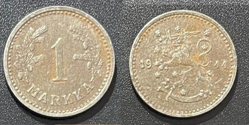 1944 Finland 1 markka